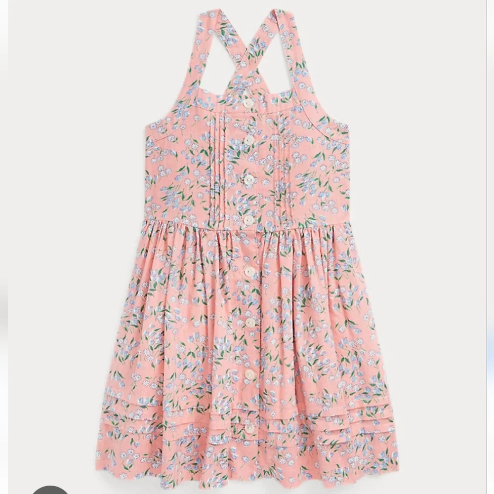 Ralph Lauren Polo Country floral print linen blend button-front halter dress